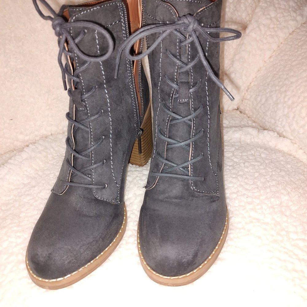 Gray Suede Boots - image 1